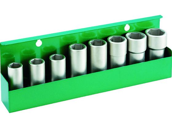 【お取り寄せ】TONE インパクト用ロングソケットセット(壁掛式) 8pcs NV608 ソケット ソケットレンチ 作業用品 工具