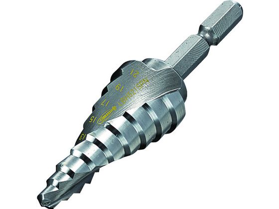【お取り寄せ】エビ スパイラルステージドリル ノンコーティング 9段 六角軸 5-21 LBH521SPN 穴あけ工具 ドリル 切削工具 作業用品 工具