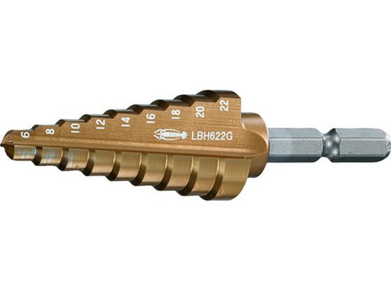 【お取り寄せ】エビ ステージドリル コーティング 9段 六角軸 6-22 LBH622G 穴あけ工具 ドリル 切削工具 作業用品 工具