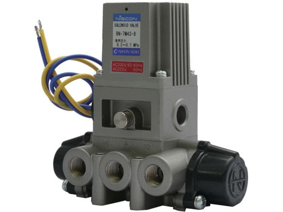 【お取り寄せ】日本精器 4方向電磁弁8AAC200V7Mシリーズシングル BN-7M43-8-E200 電磁弁 コンプレッサー 空圧機器 ホース 生産加工用品 作業用品 工具 12,032円