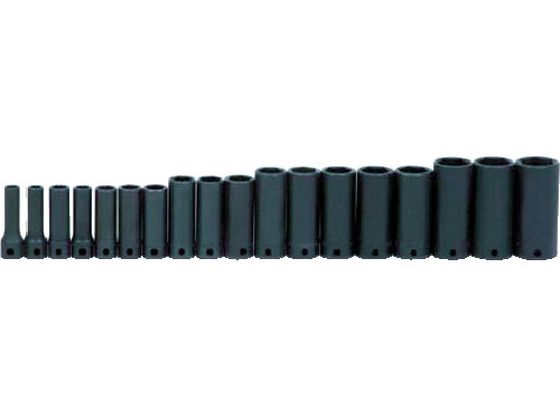 WILLIAMS 3/8ドライブ ディープソケットセット 6角 18個 インパク J