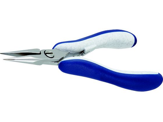 【お取り寄せ】idealtek ESD精密プライヤー 半丸 ロング 140mm ES6023-CR-BG-IT ノーズプライヤー ペンチ ニッパ プライヤー 作業用品 工具