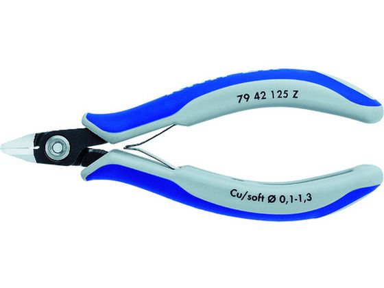 【お取り寄せ】KNIPEX 精密エレクトロニッパー 125mm 7942-125Z ニッパ ペンチ プライヤー 作業用品 工具｜JET PRICE