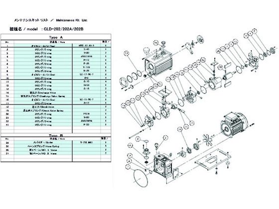 【お取り寄せ】ULVAC GLD-202用メンテナンスキットB GLD-202 MAINTENANCEKIT B 真空ポンプ関連商品 吸気管 排気管等 ポンプ 加圧 減圧装置類 実験室用備品