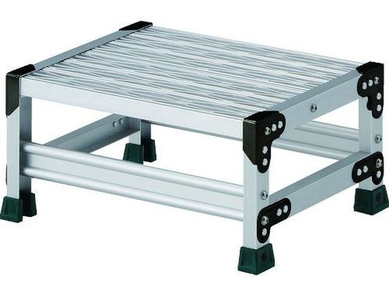 【お取り寄せ】TRUSCO 作業用踏台 アルミ製・グレーチング仕様 SUS金具 1段 高さ0.25m 天板500×400 TSFGR-1525 踏み台 据え置き型 はしご 作業