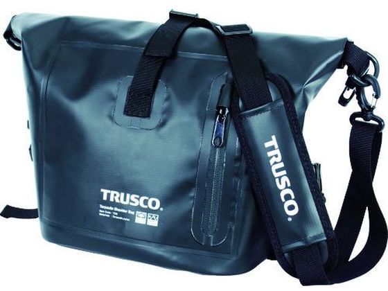 【お取り寄せ】TRUSCO 防水ターポリンショルダーバッグ ブラック TSB-BK ツールバッグ 工具箱 作業用品 工具