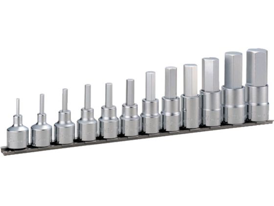 【お取り寄せ】TONE ヘキサゴンソケットセット(ホルダー付) 12pcs HH412 ソケット ソケットレンチ 作業用品 工具