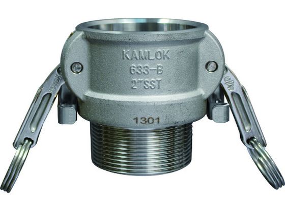 【お取り寄せ】トヨックス 633-BBL カムロック ツインロックタイプカプラー オネジ ステンレス 1-1／2インチ SST 633-BBL-1-1 2-SST カップリング 流体継手 チューブ 生産加工用品 作業用品 工具