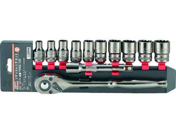 【お取り寄せ】TRUSCO ソケットレンチセット 12角タイプ 差込角12.7 12S TSW4-12S ソケット ソケットレンチ 作業用品 工具|JET PRICE