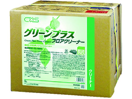 【お取り寄せ】シーバイエス 洗い濯ぎ剤 グリーンプラスフロアクリーナー 18L 4520281 室内用中性洗剤 洗い濯ぎ用中性洗剤 中性洗剤 洗い濯ぎ
