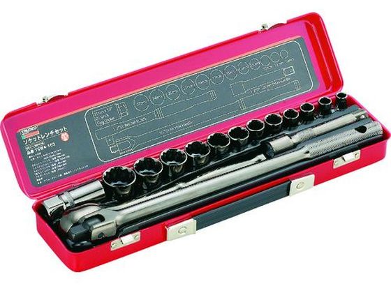 【お取り寄せ】TRUSCO ソケットレンチセット 差込角12.7mm 16S TSW4-16S ソケット ソケットレンチ 作業用品 工具