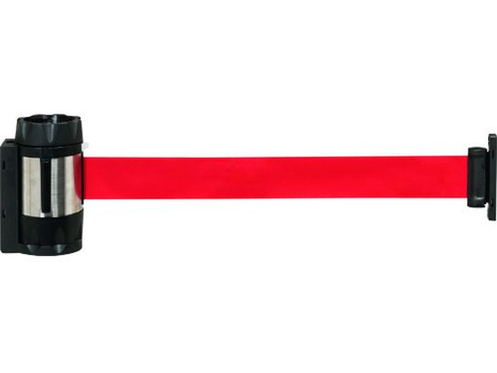 【お取り寄せ】Reelex バリアリールMAX (マグネットタイプ) ベルト 赤 6m BRB-506A 三角コーン 区画 現場 安全 作業