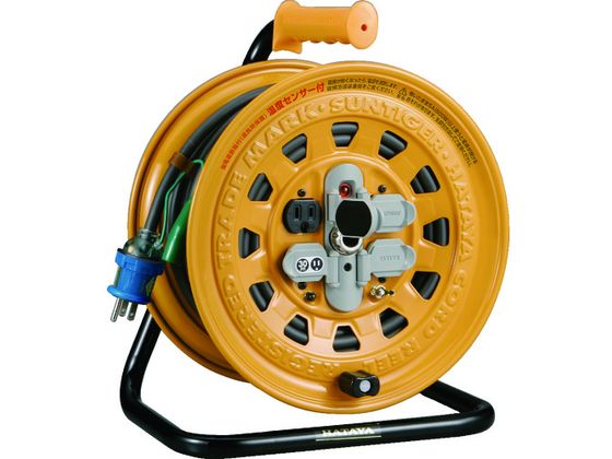 【お取り寄せ】ハタヤ 温度センサー付コードリール 単相100V 30mアース付・ブレーカー付 BG-301KXS コードリール１００Ｖ コードリール 延長コード 工事用品 作業用品 工具