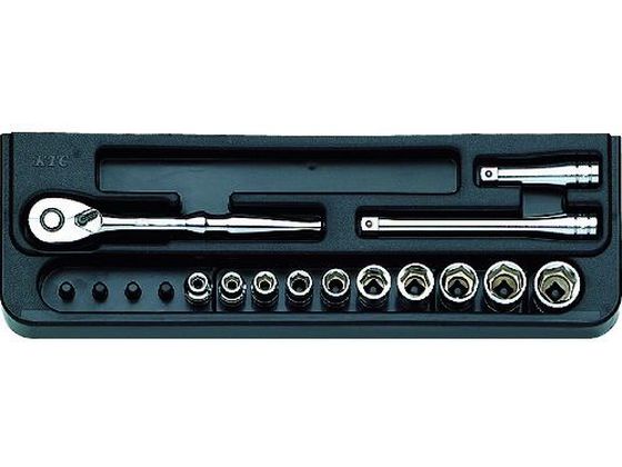 【お取り寄せ】KTC 6.3sq.ソケットレンチセット[13点] TB210 ソケット ソケットレンチ 作業用品 工具｜JET PRICE