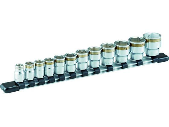 【お取り寄せ】TONE ナットキャッチソケットセット(6角・ホルダー付) 12pcs HSC312 ソケット ソケットレンチ 作業用品 工具