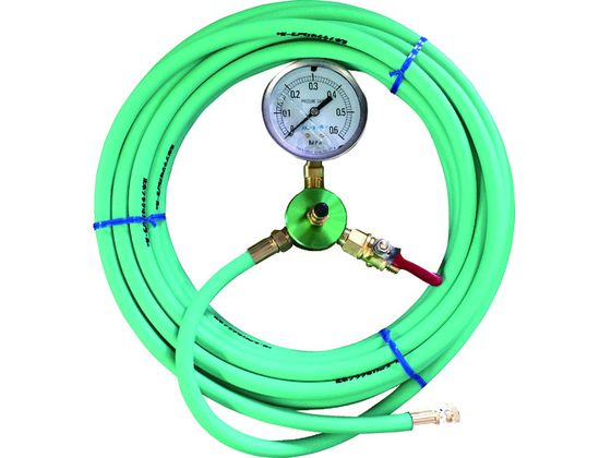 【お取り寄せ】カンツール 管内止水用品 エアホース10m 圧力計付 HT-10-T 空調配管工具 水道 空調配管用工具 作業用品 工具