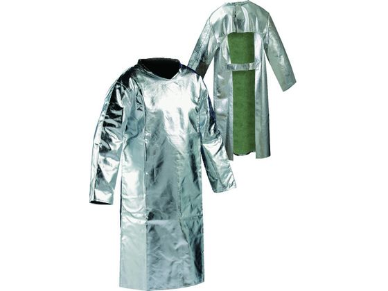 【お取り寄せ】JUTEC 耐熱保護服 袖付エプロン Lサイズ HSFM120KA-2-52 防護服 保護服 特殊服 作業服 安全保護具 作業