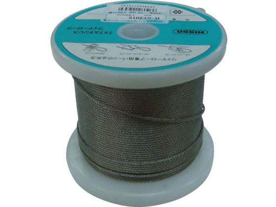 【お取り寄せ】ニッサチェイン ステンレスワイヤーロープ 1.2mm×150m TSY-12-150 チェーン店 針金 繋ぎ合わせる鉄器 土木 組みたてる原材料