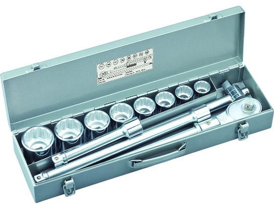 【お取り寄せ】TONE ソケットレンチセット 差込角19.0mm 12点セット 200M ソケット ソケットレンチ 作業用品 工具