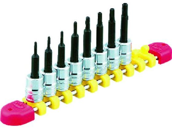 【お取り寄せ】KTC 6.3sq.T型いじり打ち切りトルクスビットソケットセット[8コ組] TBT208TH ソケット ソケット鍵 やり方備品 手道具