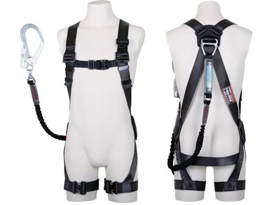 【お取り寄せ】ツヨロン 黒影ハーネスハーネス ノビロン Mサイズ 墜落制止用器具 安全保護具 作業