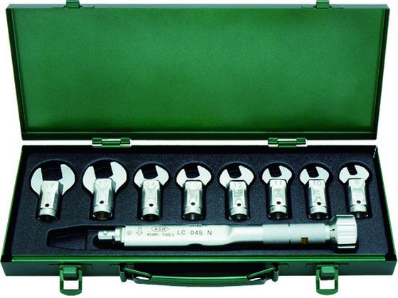 【お取り寄せ】ASH トルクレンチスパナヘッドセット LC045N+8-19粍 LCS2000 物の具書き割り 単品 物の具 取りひろげる吊りひも やり方