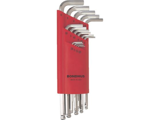 【お取り寄せ】ボンダス ボールポイント・L-レンチ エクストラロング セット15本組(1.27-10mm) BLX15MB 六角棒レンチ ドライバー 作業用品 工具