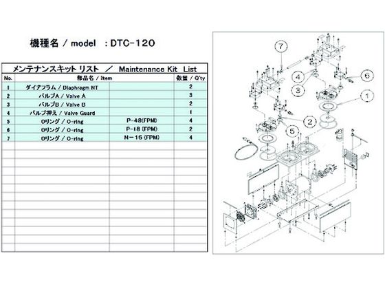 グランドセール ULVAC DTC-120用メンテナンスキット DTC-120