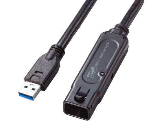 【お取り寄せ】サンワサプライ USB3.2アクティブリピーターケーブル 15m 抜け止めロック付 ＵＳＢ延長ケーブル ＵＳＢケーブル ケーブル 電源タップ 配線パーツ 家電
