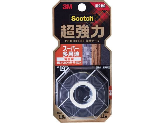 楽天市場】3M スコッチ 超強力両面テープ プレミアゴールド粗面用19mm