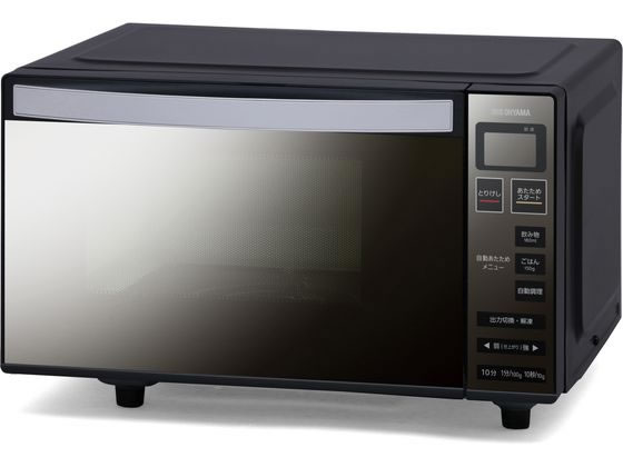 アイリスオーヤマ 電子レンジフラットテーブルミラーガラス 18L IMB-FM1805-B あたため専用電子レンジ 電子レンジ ホームベーカリー キッチン家電 調理家電｜JET PRICE
