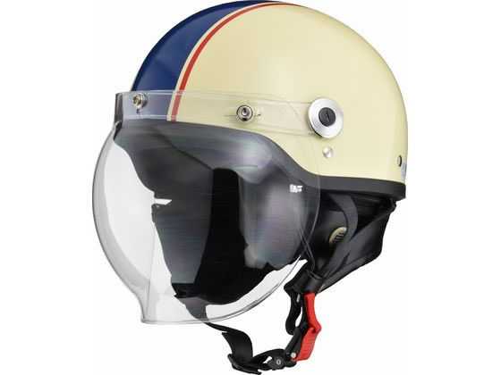 【お取り寄せ】リード工業 CROSS バブルシールド付ハーフヘルメットIVNV CR760IVNV