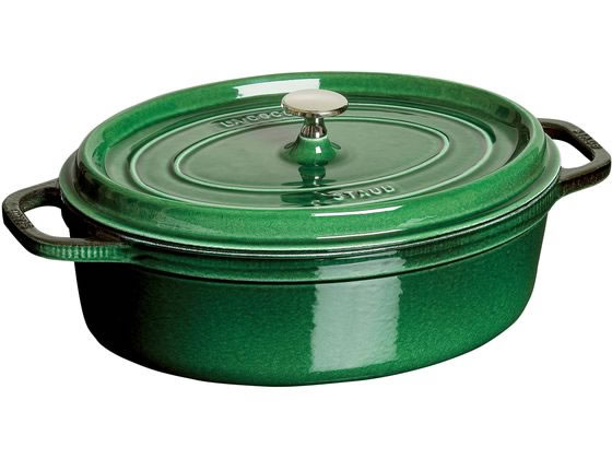 【お取り寄せ】STAUB ストウブ ピコ・ココット オーバル 31cm バジル 40509-365 キッチン雑貨