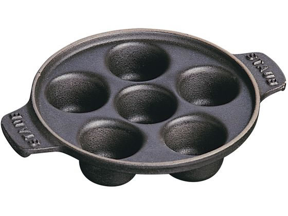 【お取り寄せ】STAUB ストウブ エスカルゴディッシュ 6個取(黒)40509-550 カヌー型皿 洋食器 御厨子所 一覧表