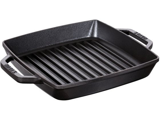 【お取り寄せ】STAUB ストウブ ピュアグリル スクエア 23cm ブラック キッチン雑貨
