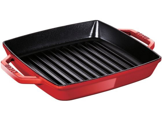 【お取り寄せ】STAUB ストウブ ピュアグリル スクエア 23cm チェリー キッチン雑貨