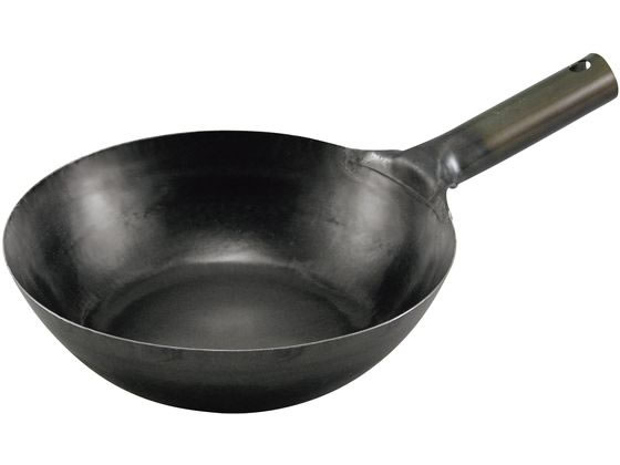 【お取り寄せ】山田 鉄中華片手鍋 39cm 底平型 IH 板厚2.3mmサビ止有 両手鍋 外輪鍋 円付鍋 片手鍋 鍋 フライパン 厨房 キッチン