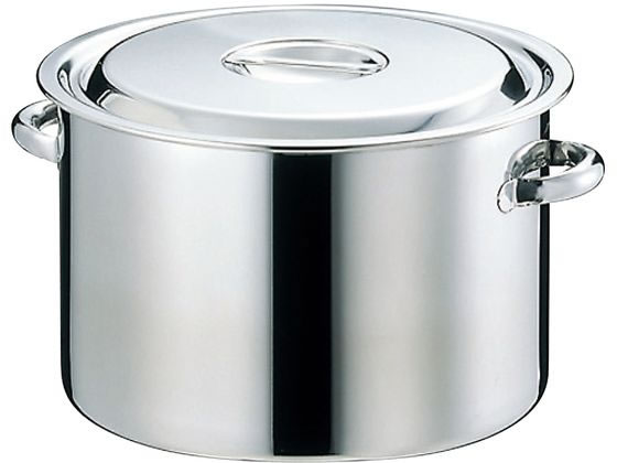 【お取り寄せ】EBM 18-8 半寸胴鍋 目盛付 36cm 手付 寸胴鍋 鍋 フライパン 厨房 キッチン