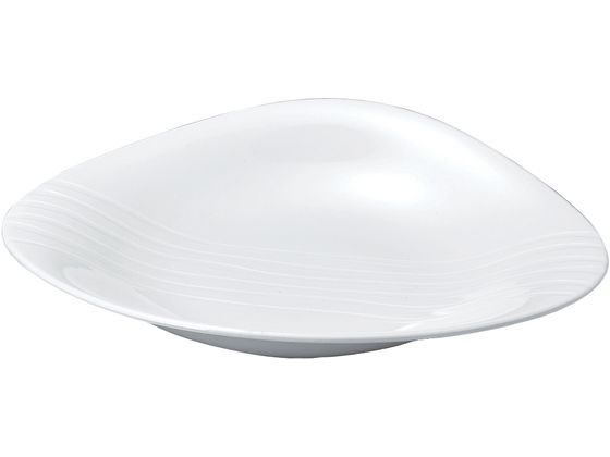 【お取り寄せ】若泉漆器 ニューホワイト 菱形プレート 40cm 0405660 カヌー型皿 洋食器 キッチン テーブル