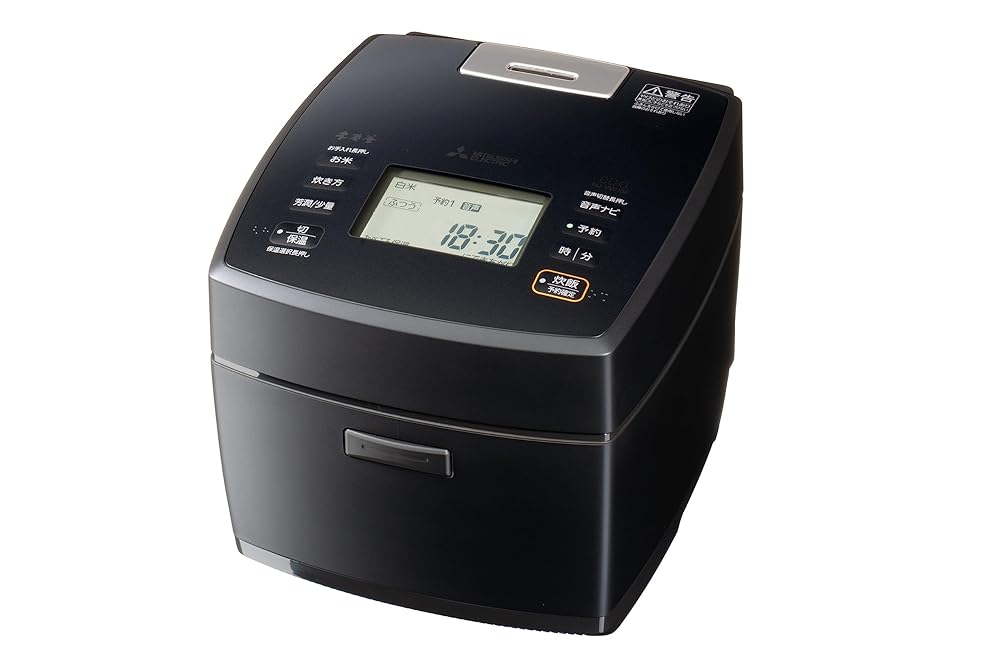 楽天市場】三菱電機 IH炊飯器 本炭釜 5.5合炊き 黒真珠 熱密封かまど