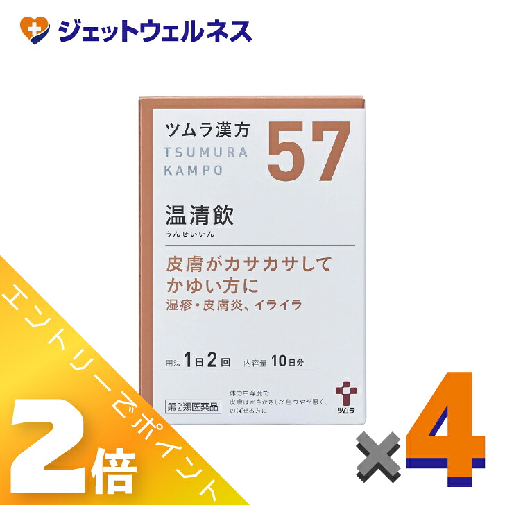 ≪4月も継続！毎日全商品P2倍！≫【第2類医薬品】ツムラ漢方温清飲エキス顆粒 20包 ×4個〔湿疹・皮膚炎〕