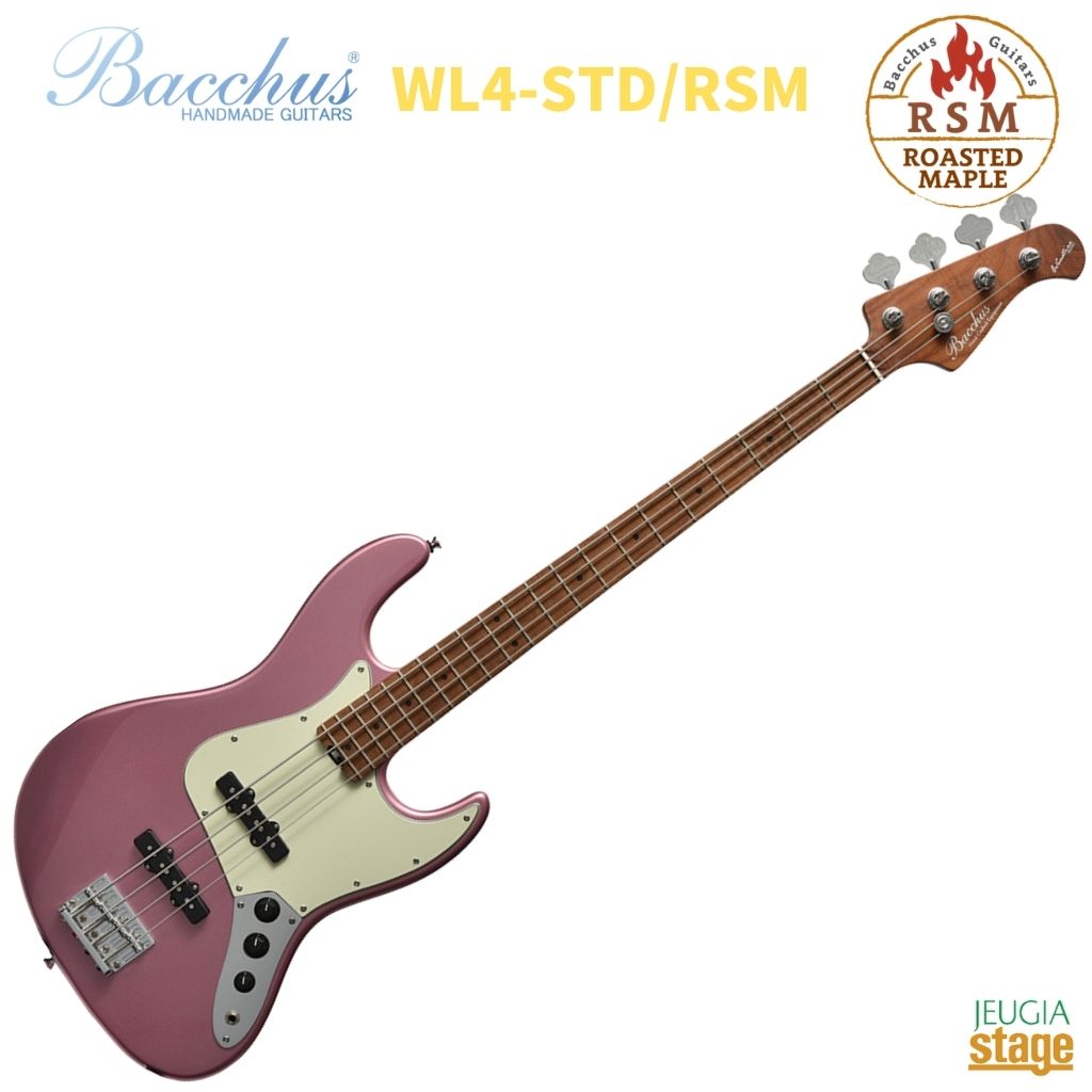 定価11万円 Bacchus WL4-STD/RSM ローステッドメイプル 楽天市場】Bacchus WL4-STD/RSM GMバッカス エレキベース ロース