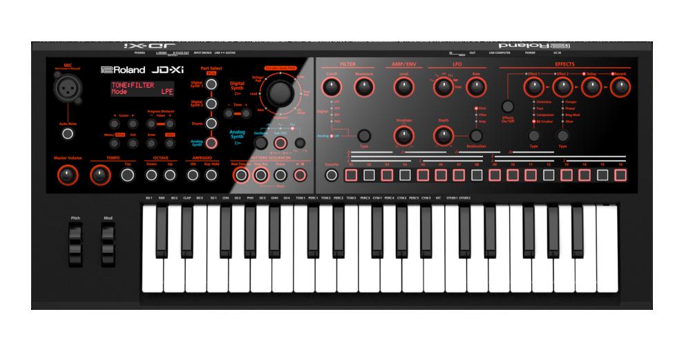(注意)ジャンク品　Roland JD-Xi アナログシンセサイザー 37鍵 Roland JD-Xi シンセサイザー 37鍵盤 ローランド JDXi | 島村