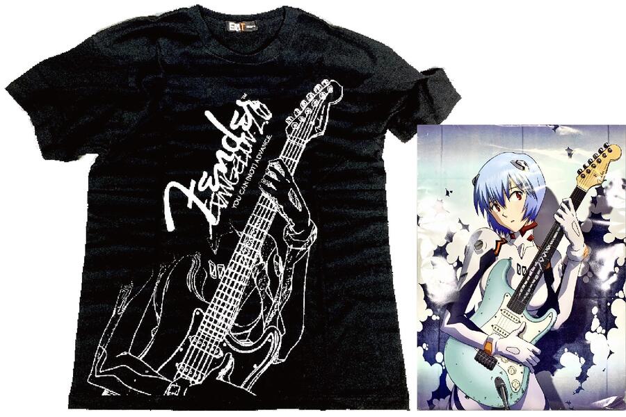 楽天市場 Fender Evangelion T Shirts 綾波レイ イラスト版 For Mensフェンダー エヴァンゲリオン Tシャツ メンズサイズ 京都 Jeugia ジュージヤ 楽器