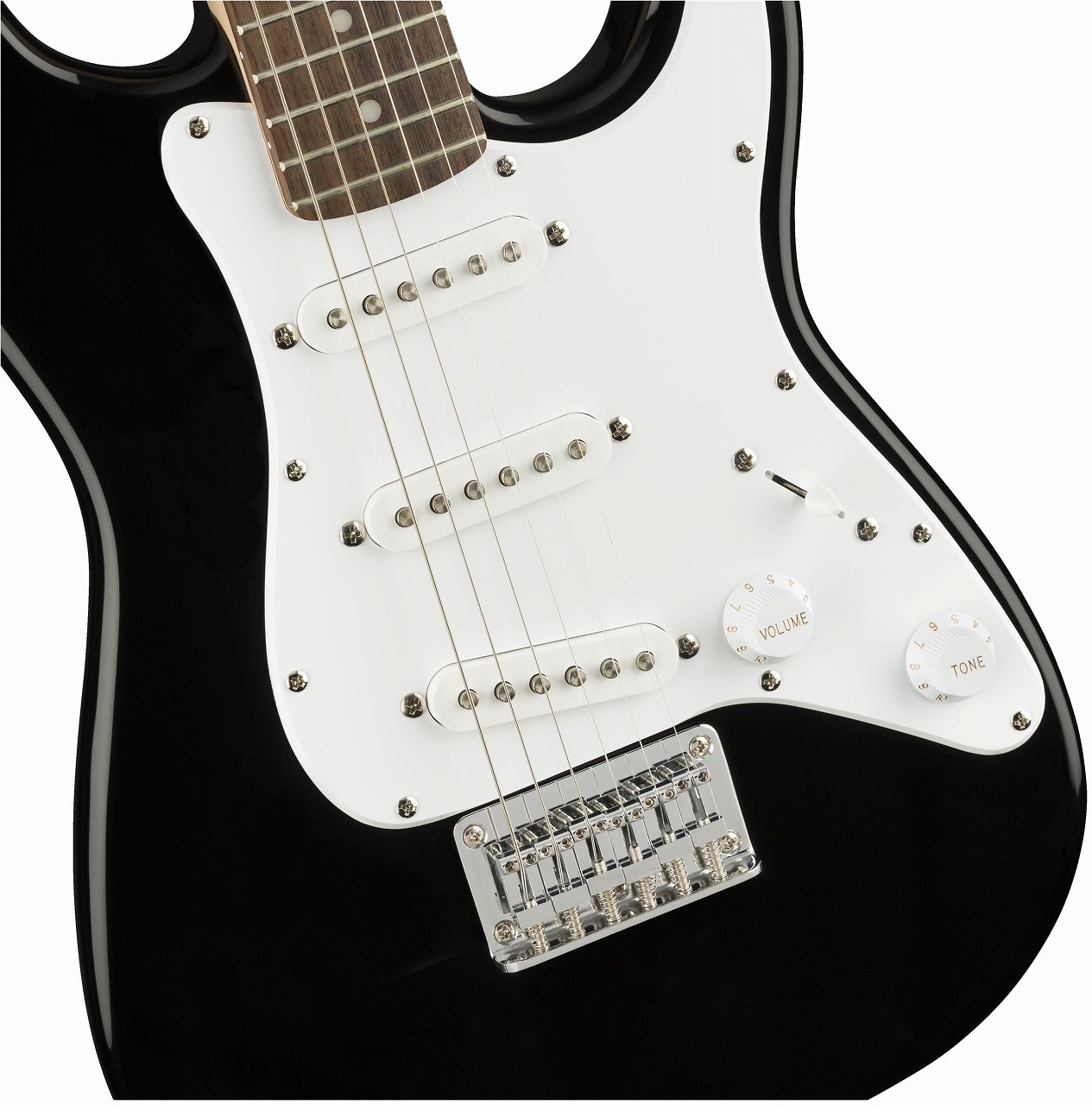 Mini Fender Stratocaster Squier by Laurel SETスクワイヤ ミニストラトキャスター Guitar ブラック  Black Fender ギター ミニエレキギター 【Stage-Rakuten 【ヘッドホンアンプ＆セット付】 Guitar SET】 ：京都  JEUGIA（ジュージヤ 楽器）