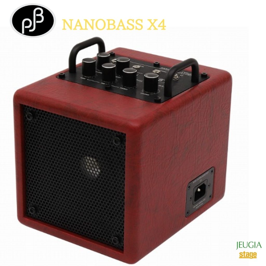 Phil Jones Bass NANOBASS X4 Redフィルジョーンズベース ナノベース エックスフォー レッド【Stage- Guitar Accessory】ベースアンプ デスクトップアンプ コンボアンプ AC電源駆動 赤|京都 JEUGIA(ジュージヤ 楽器)