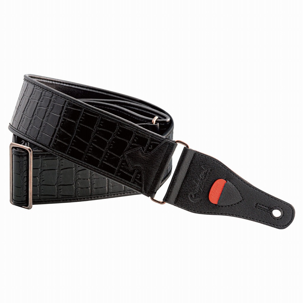 RightOn! STRAPS ALLIGATOR BLACKライトオン ストラップ ギター、ベース用ストラップ【Stage- Guitar Accessory】｜京都 JEUGIA（ジュージヤ 楽器）