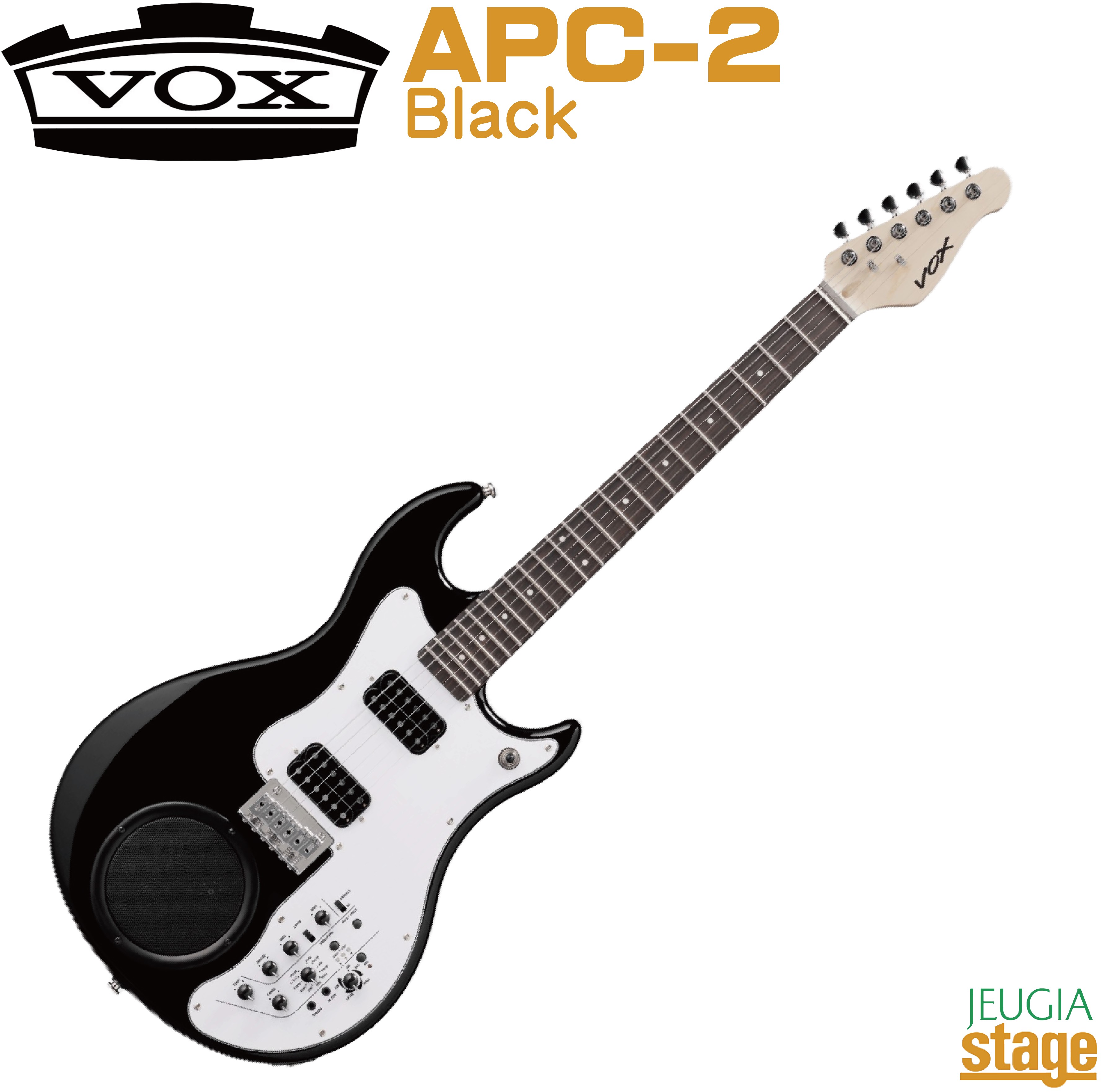VOX APC-2 BK (Black) ボックス / ヴォックス エレキギター ミニギター ブラック 【Stage- Guitar】黒 アンプ・エフェクト・リズムマシン内蔵 27,885円
