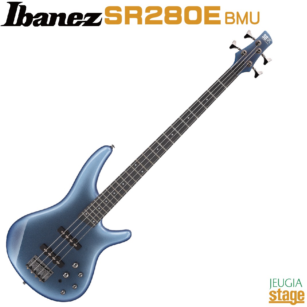 【新製品】Ibanez SR280E BMU(Baltic Blue Metallic Burst)アイバニーズ エレキベース バルティック ブルー メタリック バースト【Stage- Bass】青｜京都 JEUGIA（ジュージヤ 楽器） 29,700円