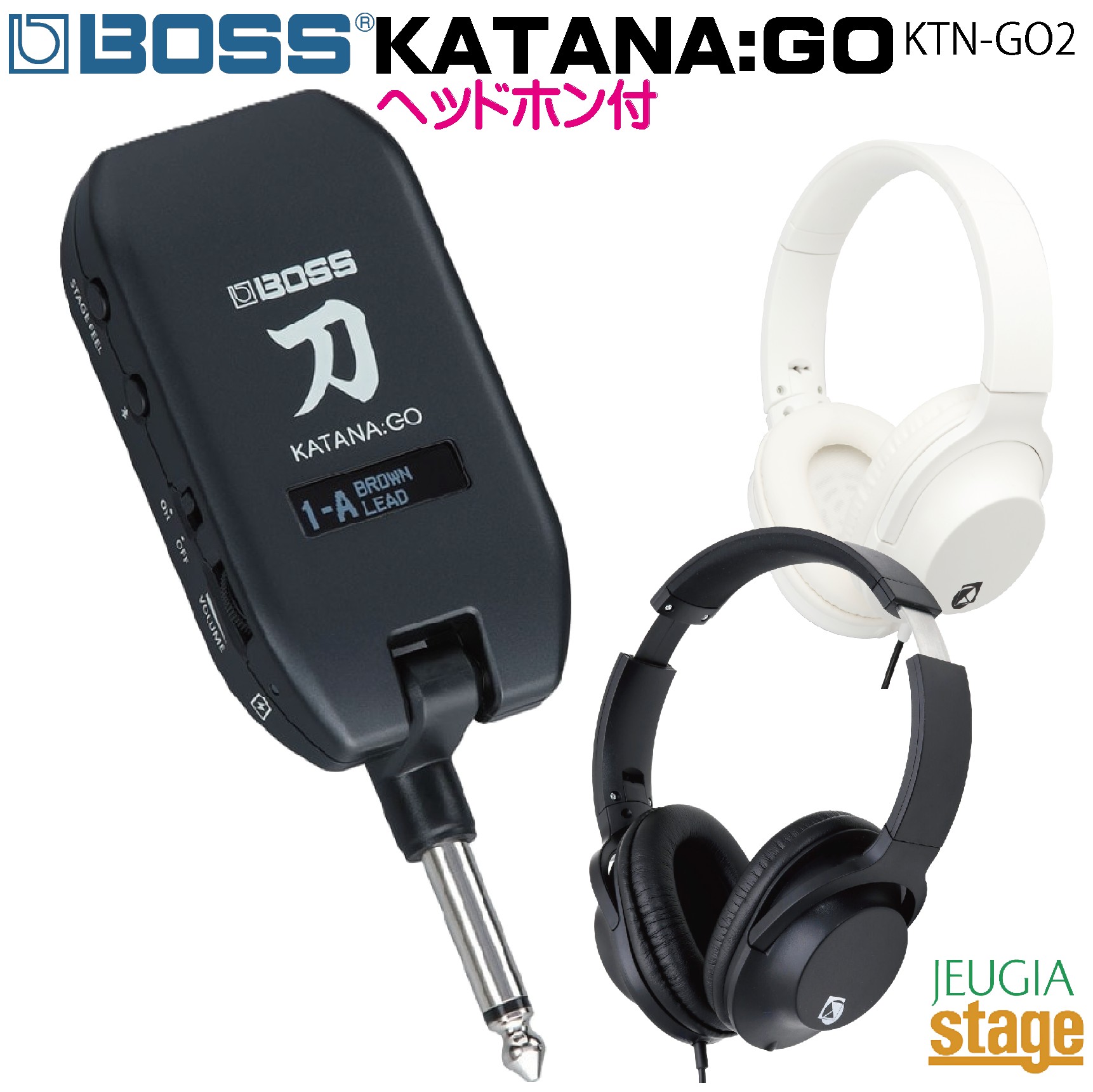 【ヘッドホン付きセット】BOSS KATANA:GO / KTN-GO2 Personal Headphone Guitar Amplifier ボス 刀 カタナゴー ツー ギター / ベース ヘッドホンアンプ 【Stage- Guitar Accessory】【Stage- Desk Top Music】Roland ローランド